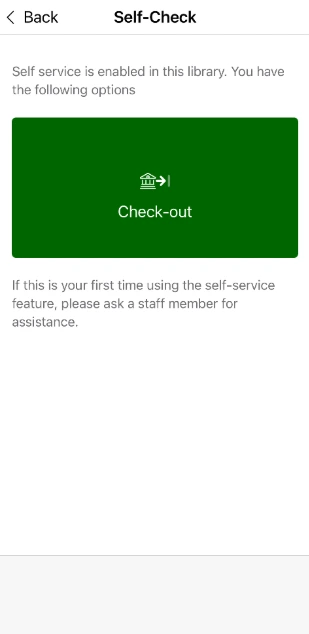 A green button labelled 'Check-out